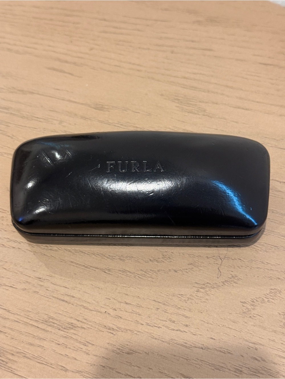 Furla Black Glossy Leather‎ Eyewear Case